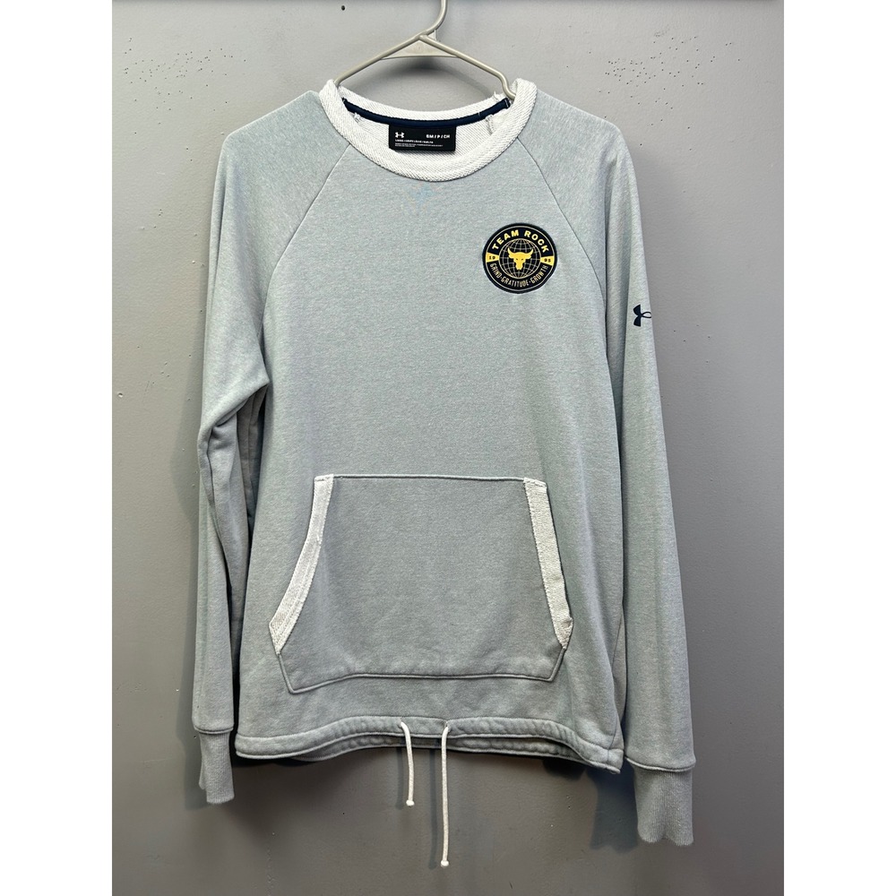 Under Armour Sweatshirt Mens Small Gray Project Rock Team Rock Athletic workout